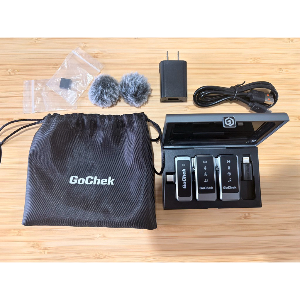 ไมค์ GoChek Ultra S24 ไมโครโฟนไร้สายพร้อมหัวต่อสองแบบ ถ่ายทอดสด/ตัดเสียงรบกวน/บันทึกวิดีโอ/บันทึกเสี