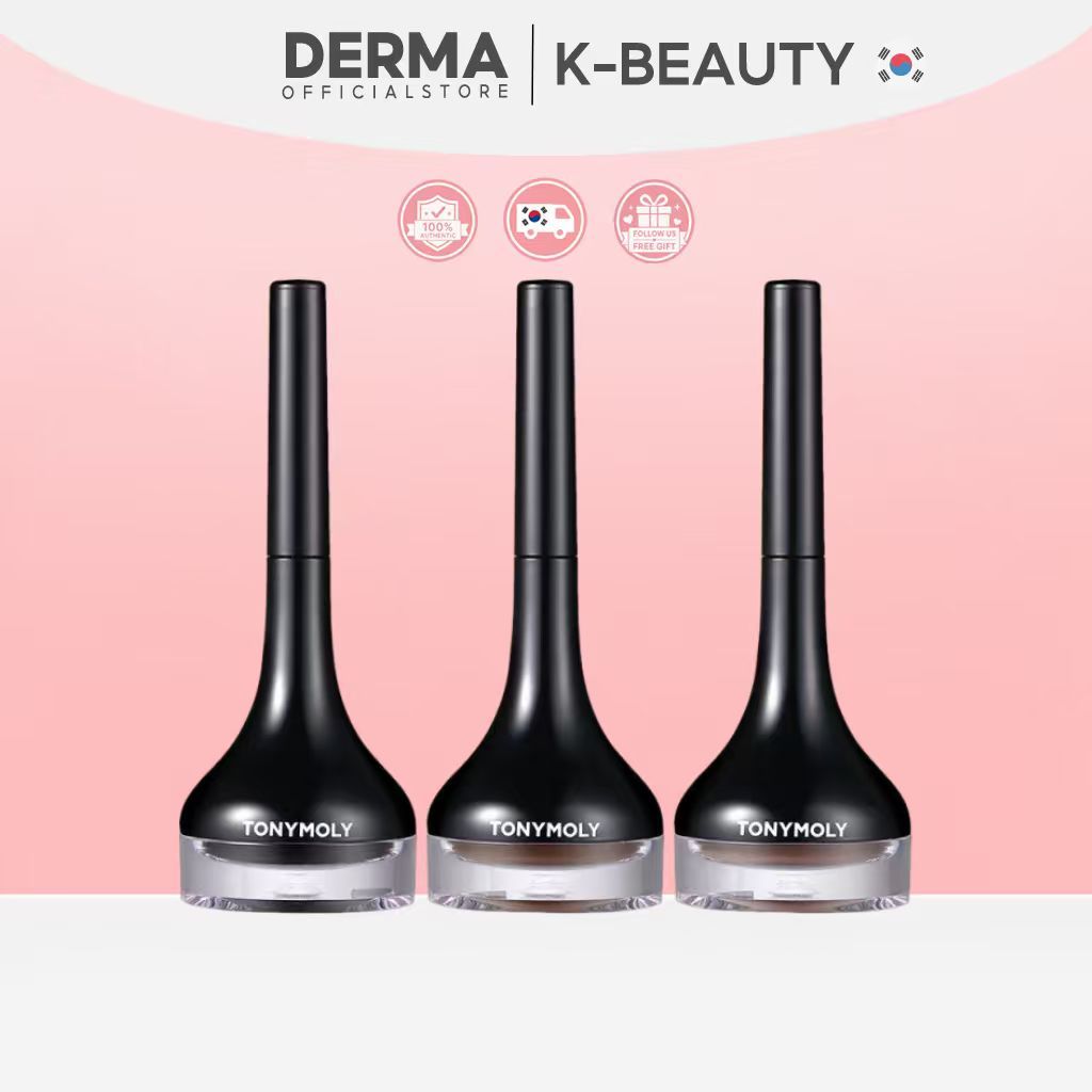 TONYMOLY Back Gel Eyeliner 4g พร้อมแปรงในตัว | กันน้ํารอยเปื้อน 4 สี