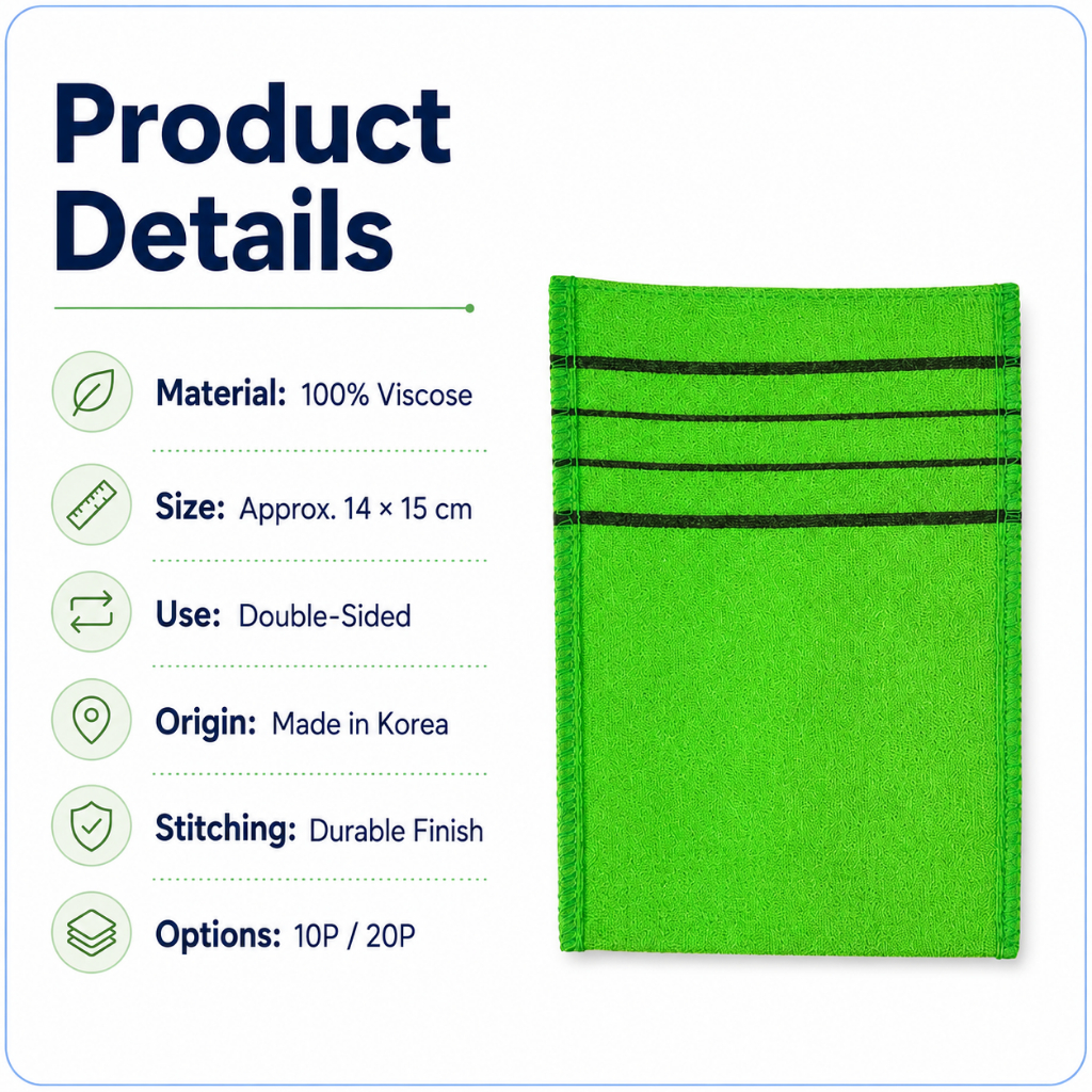 ผ้าเช็ดตัวขัดผิว 10P/20P | Italy Towel | ผ้าขัดตัว | ผลิตในเกาหลี | Viscose 100%