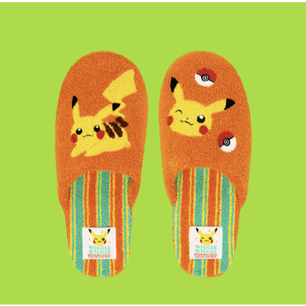 [Wiggle Wiggle] [การออกแบบพิเศษโปเกมอน] รองเท้าแตะ Terry Home – Pikachu