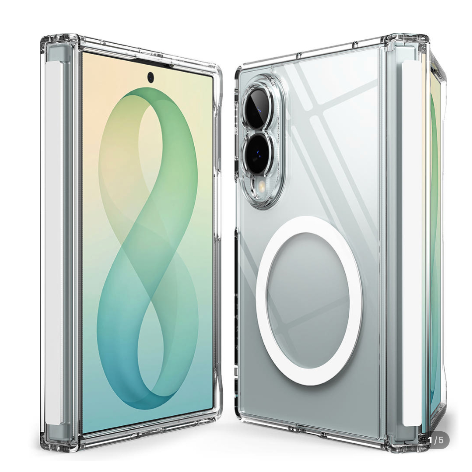 Ringke - ฝาครอบบานพับแม่เหล็กแบบพนังเคสใสสําหรับ galaxy z fold 8 wide ultra