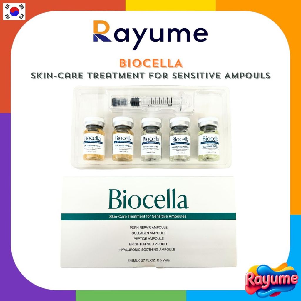 BIOCELLA l 5 Ampoule Set 8ml x 5 l PDRN l Collagen l Peptide l Brightening l Hyaluronic