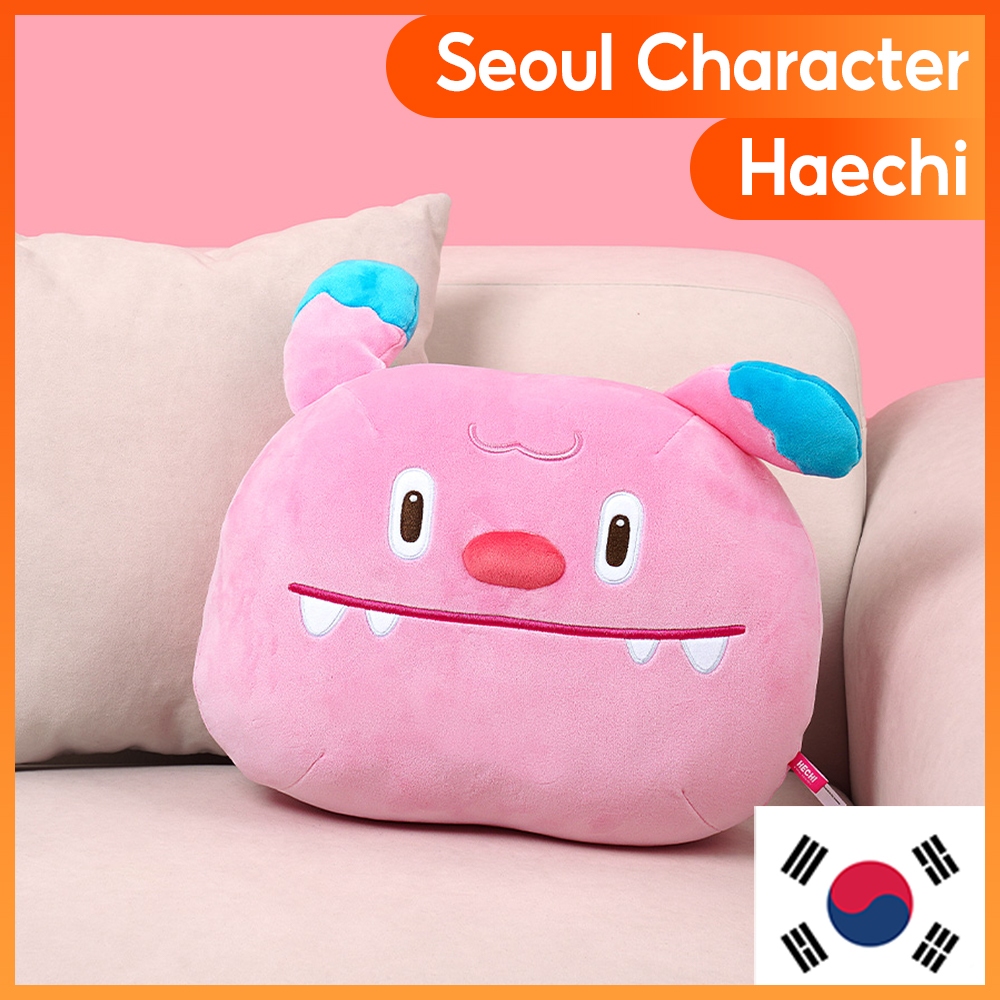 [Korea_ตัวละครโซล] DDP Design StoreตัวละครโซลHaechi Face Soft Cushion Plush Pillow Home Decor 1ea