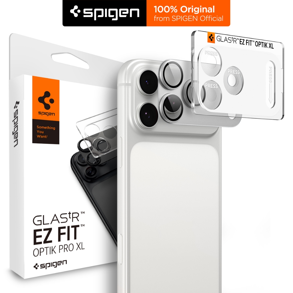 ฟิล์มกระจกปกป้องชุดกล้อง 1 ชิ้น iPhone 18 17 Pro Max Pro Glas.tR EZ Fit Optik Pro XL Spigen - ความแข
