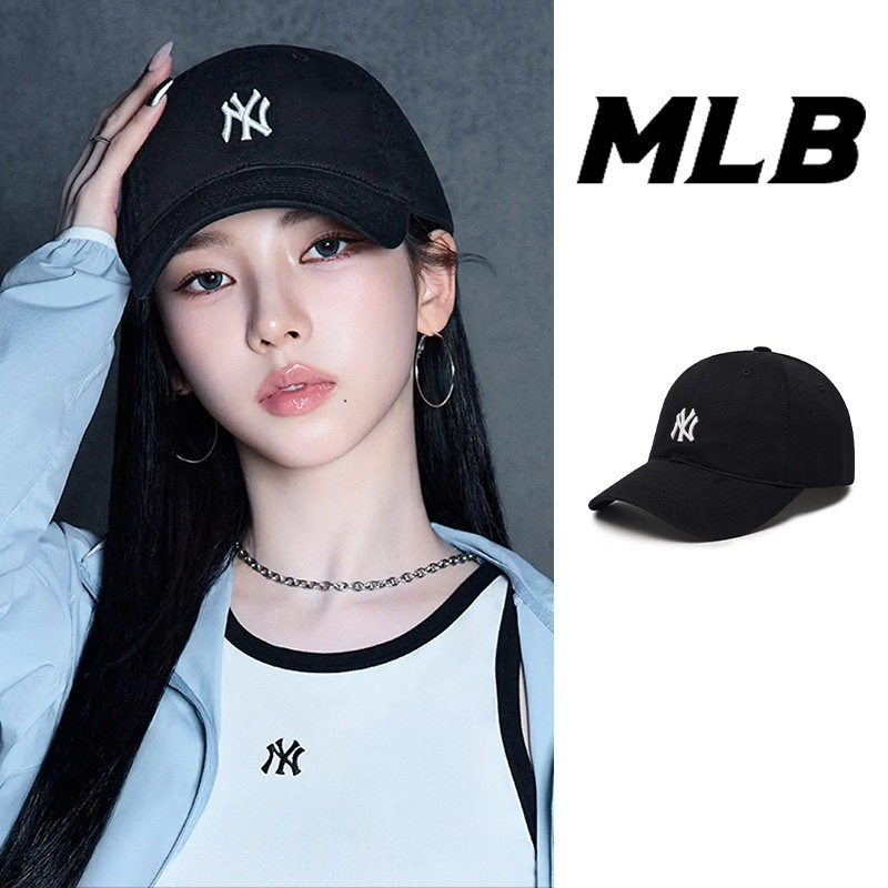 MLBหมวกสไตล์เกาหลี หมวกแก๊ป ปีกโค้ง หมวกปรับขนาดได้ หมวกทรงหน้าเล็ก หมวกกันแดด หมวกพร้อมส่ง3ACP7701N