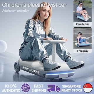 2026 new children's electric twist car with widened wheelbase, anti-rollover design, and long battery life for adults