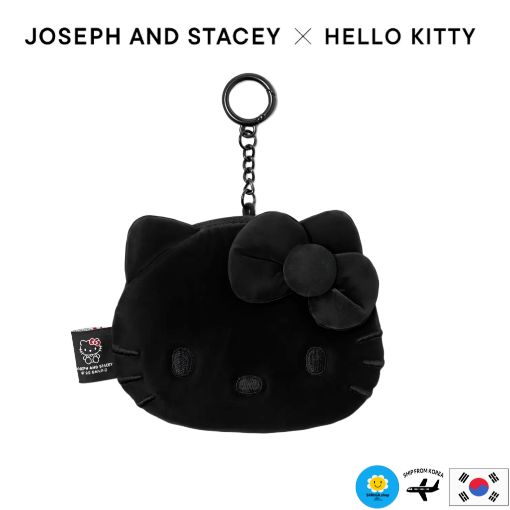 [JOSEPH AND STACEY x HELLO KITTY]  ฮัซ มินิพอค ทรง.compact card pocket พกพาสะดวก สไตล์แบล็ก