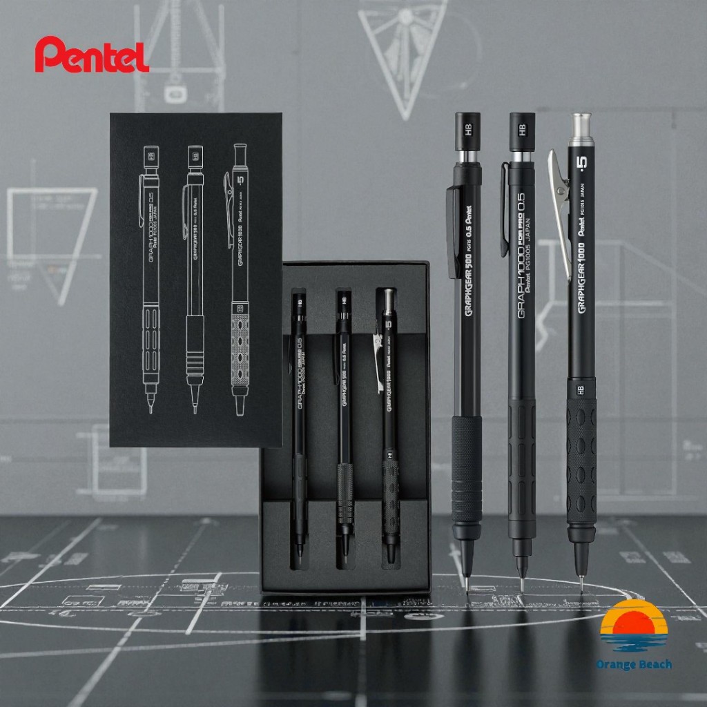 Pentel ดินสอเขียนแบบ 60ปี Limited Edition/4 รุ่น/Graph1000/GraphGear500/1000/ญี่ปุ่นแท้