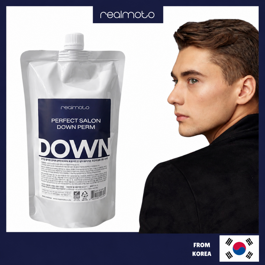 [REALMOTO] Perfect Salon Down Perm 500ml / Mens Side Hair Straightening Cream / No Neutralizer Needed
