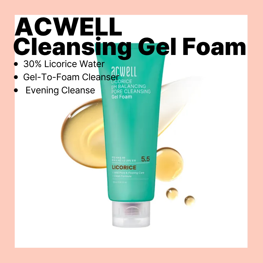 [ACWELL] Licorice pH Balancing Pore Cleansing Gel Foam 160ml 1 ชิ้น