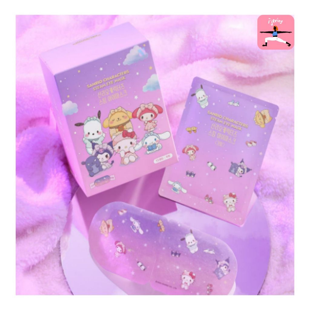 [ARTEX] Sanrio Character Steam Eye Mask Unscented Warm Relaxing Eye Care 12 แผ่น