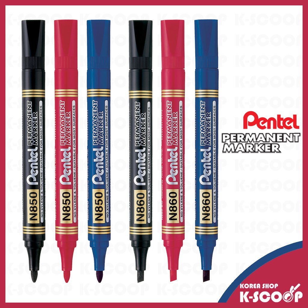 Pentel ปากกามาร์กเกอร์ถาวร N850 N860 – หมึกหนาและติดทนนานสําหรับทุกพื้นผิว