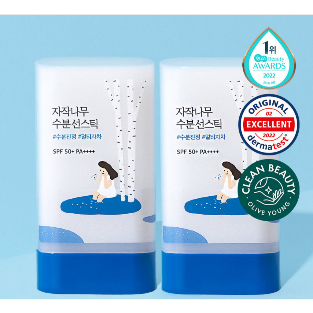 Round Lab White Birch Sunscreen Stick 19g/19g+19g จากเกาหลี