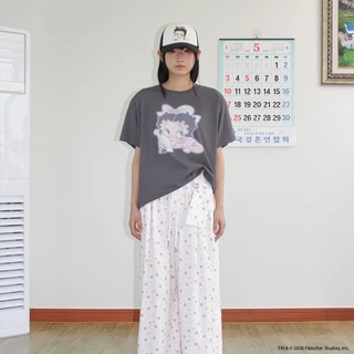 [RONRON] Betty Boop Ribbon Basic Fit T Shirt / 2colors
