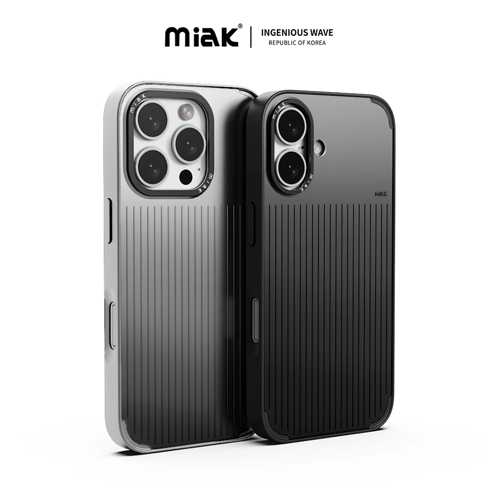 เคสแม่เหล็ก Miak MOOD สำหรับ iPhone 16 Pro Max / 16 Pro / 16 | เคสป้องกันน้ำหนักเบา พร้อมสติกเกอร์ 2 ชิ้น