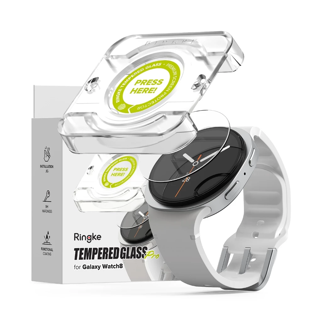 Ringke Tempered Glass Pro สําหรับ Galaxy Watch 9 / 8 40mm กระจกนิรภัยกันรอยหน้าจอ