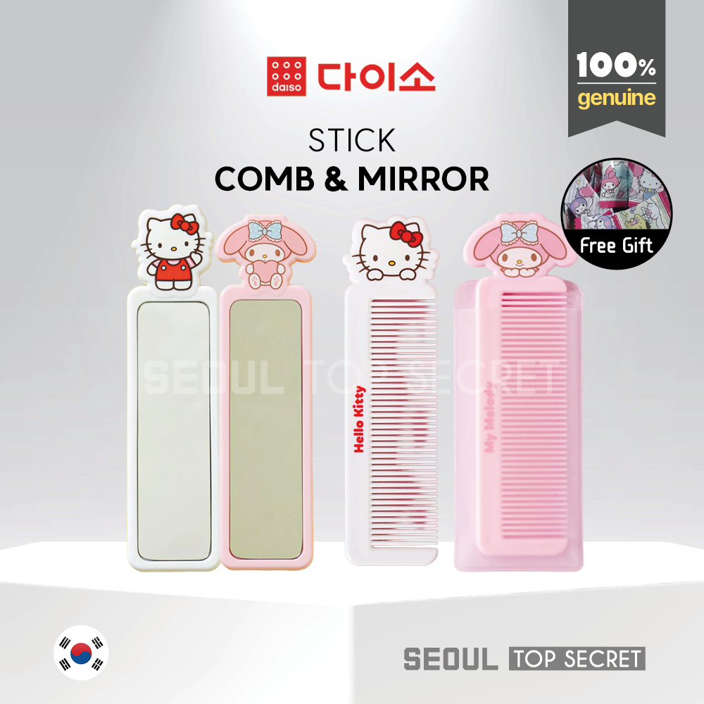 [DAISO Korea] SANRIO HELLO KITTY/MY MELODY STICK COMB/MIRROR