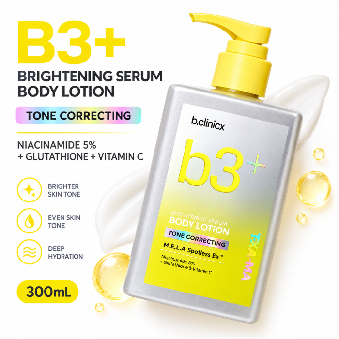 [B.Clinicx] B3+ Brightening Serum Tone Correcting Body Lotion 300mL / K-BEAUTY