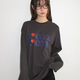 [RONRON] Pattern Logo Long Sleeve / 2colors