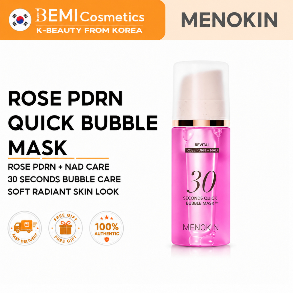 MENOKIN 30 SECONDS QUICK BUBBLE MASK ROSE PDRN + NAD 95ml