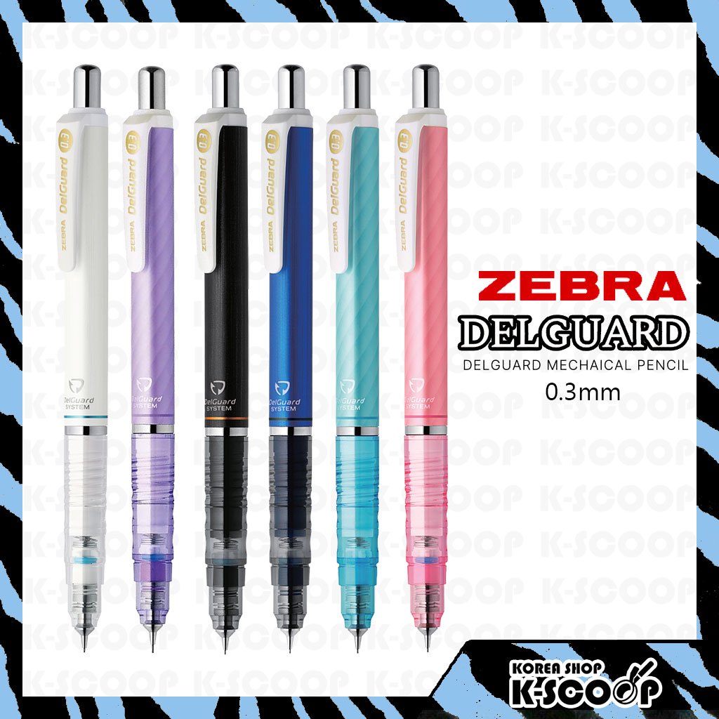ZEBRA DelGuard ดินสอกด Anti - Break Lead Protection 0.3mm P-MAS85(แพ็ค Blister)