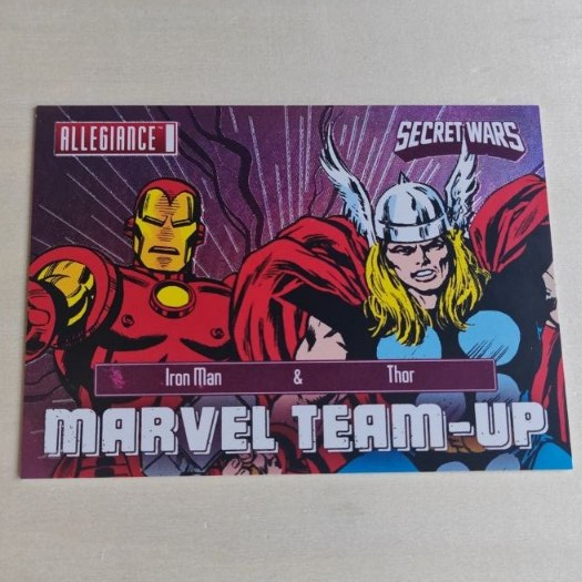 2023 Upper Deck Secret Wars - Iron Men & Thor Marvel Team-Up Insert