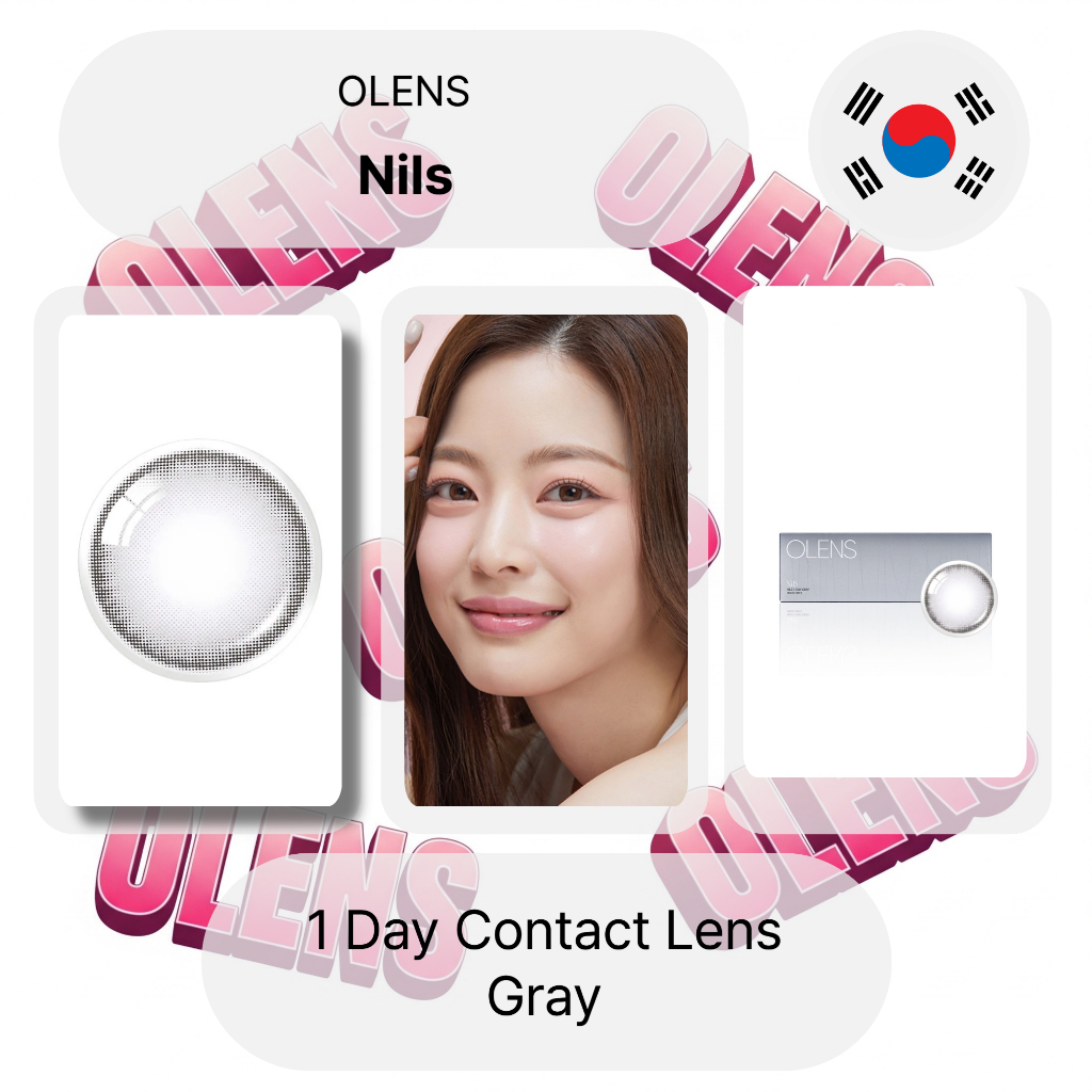คอนแทคเลนส์ Olens Nils สีเทารายวัน