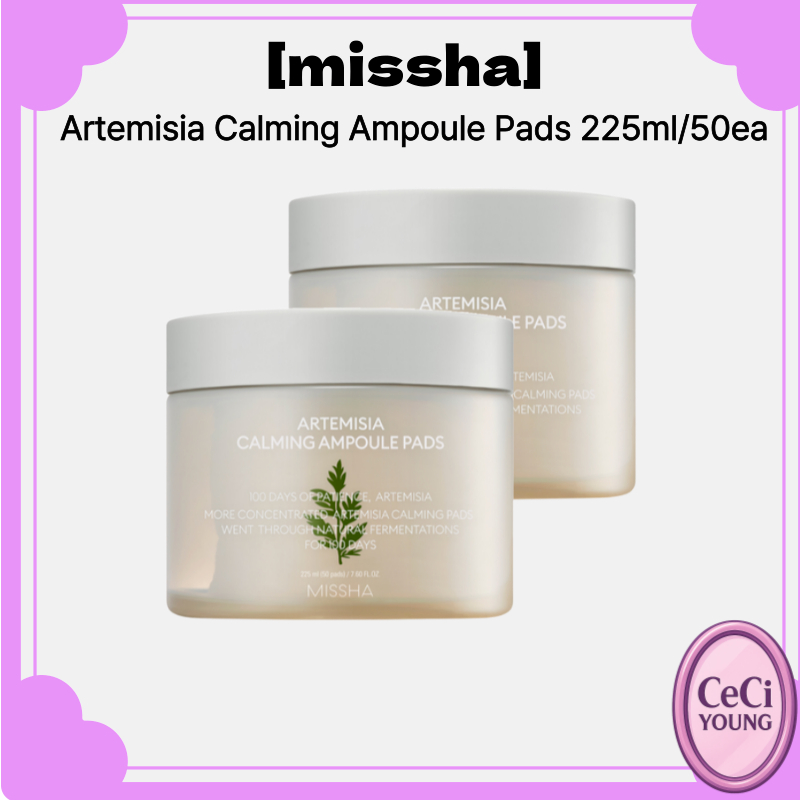 [MISSHA] Artemisia Calming Ampoule Pads 225ml/50ea / Korean Ampoule Pads / Skin Repair / ของแท้ 100%