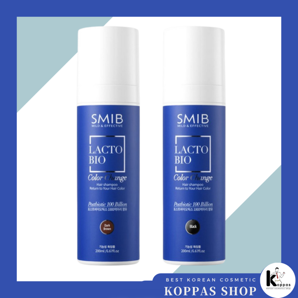 [SMIB] Lacto Bio Color Change Hair Shampoo, 200ml, (สีดําธรรมชาติ/สีน้ําตาลเข้ม)/แชมพูสระผมเกาหลี