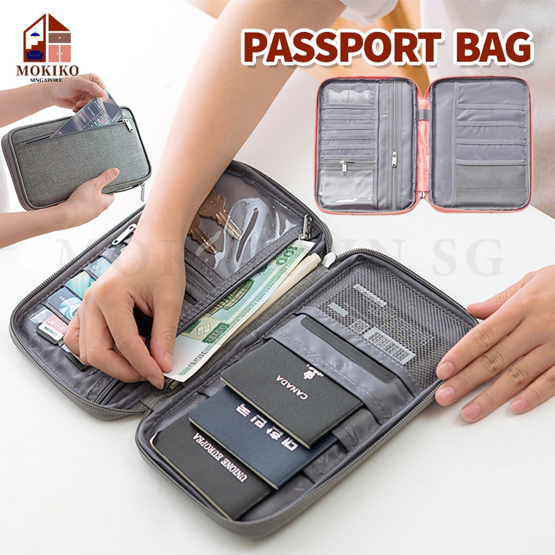 SGTravel Passport Bag Family Passport Holder Wallet Card Holder Document Case with Slots for Credit 