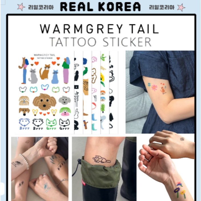 Warmgrey Tail 2026 WILD LIFE TATTOO STICKER | ส่งตรงจากกรุงเทพเกาหลี