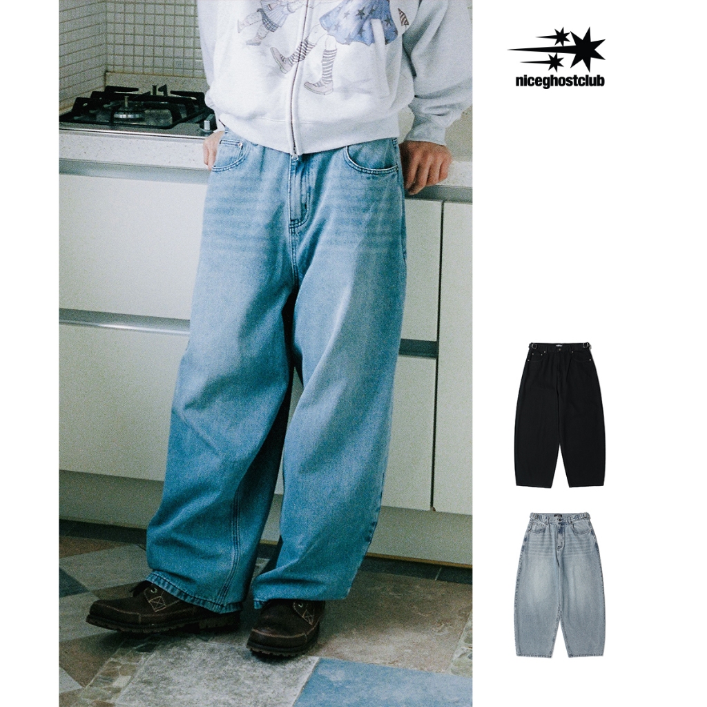 [niceghostclub] 3STAR CURVED JEANS