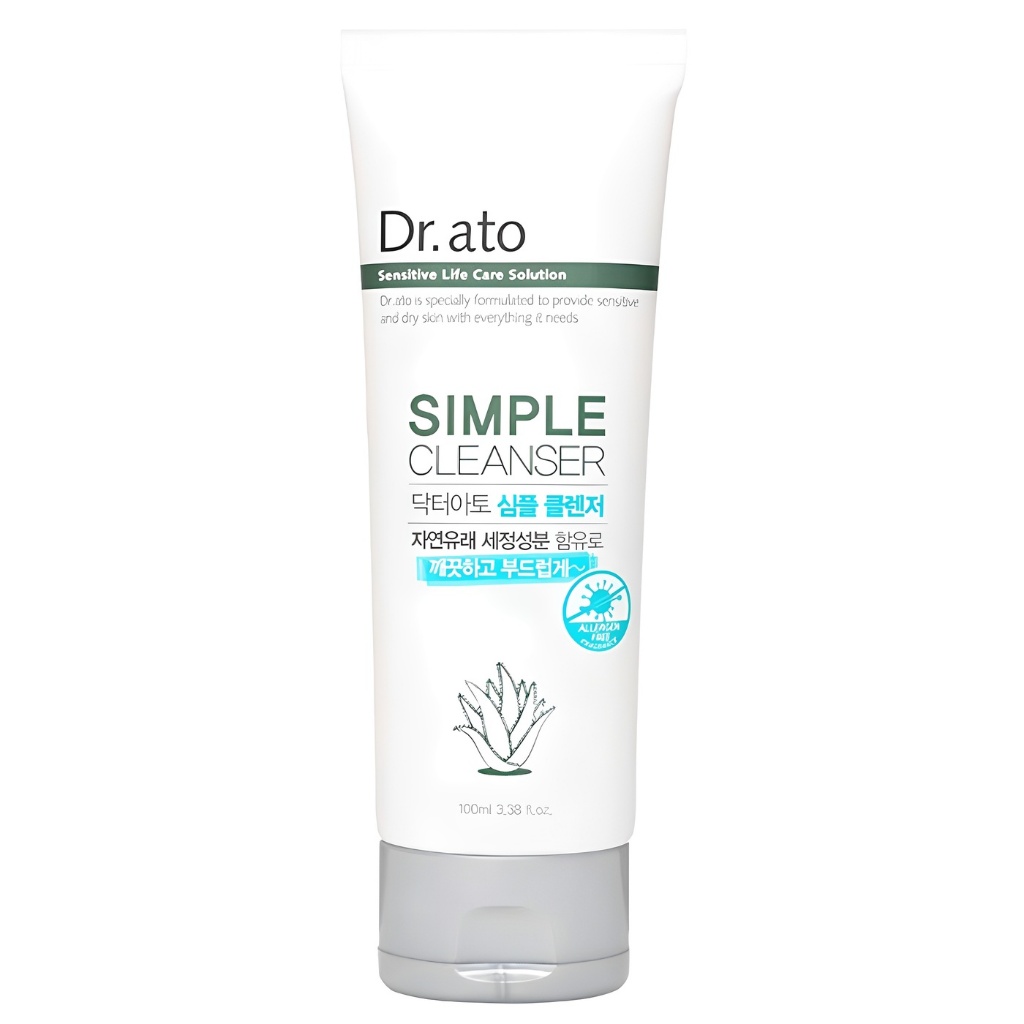 Dr.ato Simple Cleanser 100ml 1 ชิ้น Plant-Based Mild Daily Facial Cleanser