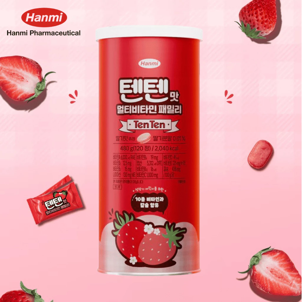 [Ten Ten] Chewable Multivitamin / มัลติวิตามินสำหรับเด็ก / อาหารเสริมเพิ่มการเจริญเติบโต / 120 เม็ด / เวอร์ชันต่ออายุ / ผลิตในประเทศเกาหลี