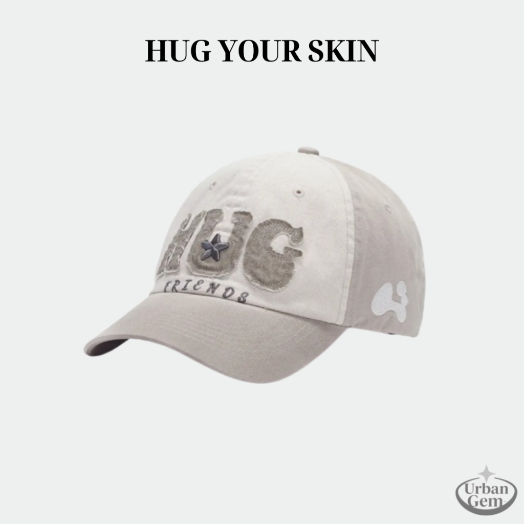 HUG YOUR SKIN Hug Friends Cap – มอคค่าเบจ
