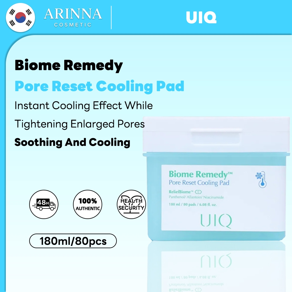 [UIQ] แผ่นทําความเย็น Biome Remedy Pore Reset (80 แผ่น)