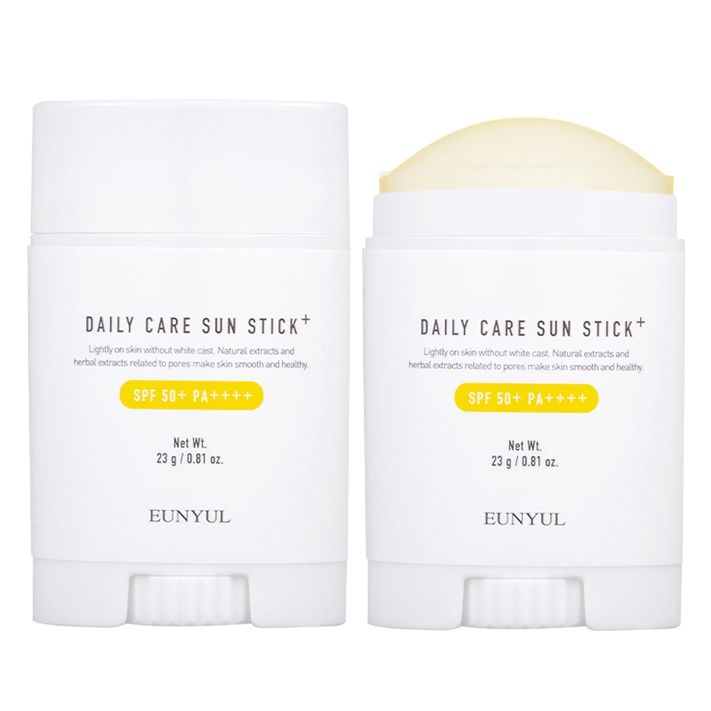 EUNYUL Daily Care Sun Stick+ SPF50+ PA++++ 23g x 2 | No ครีมกันแดดธรรมชาติ White Cast | Portable Sun