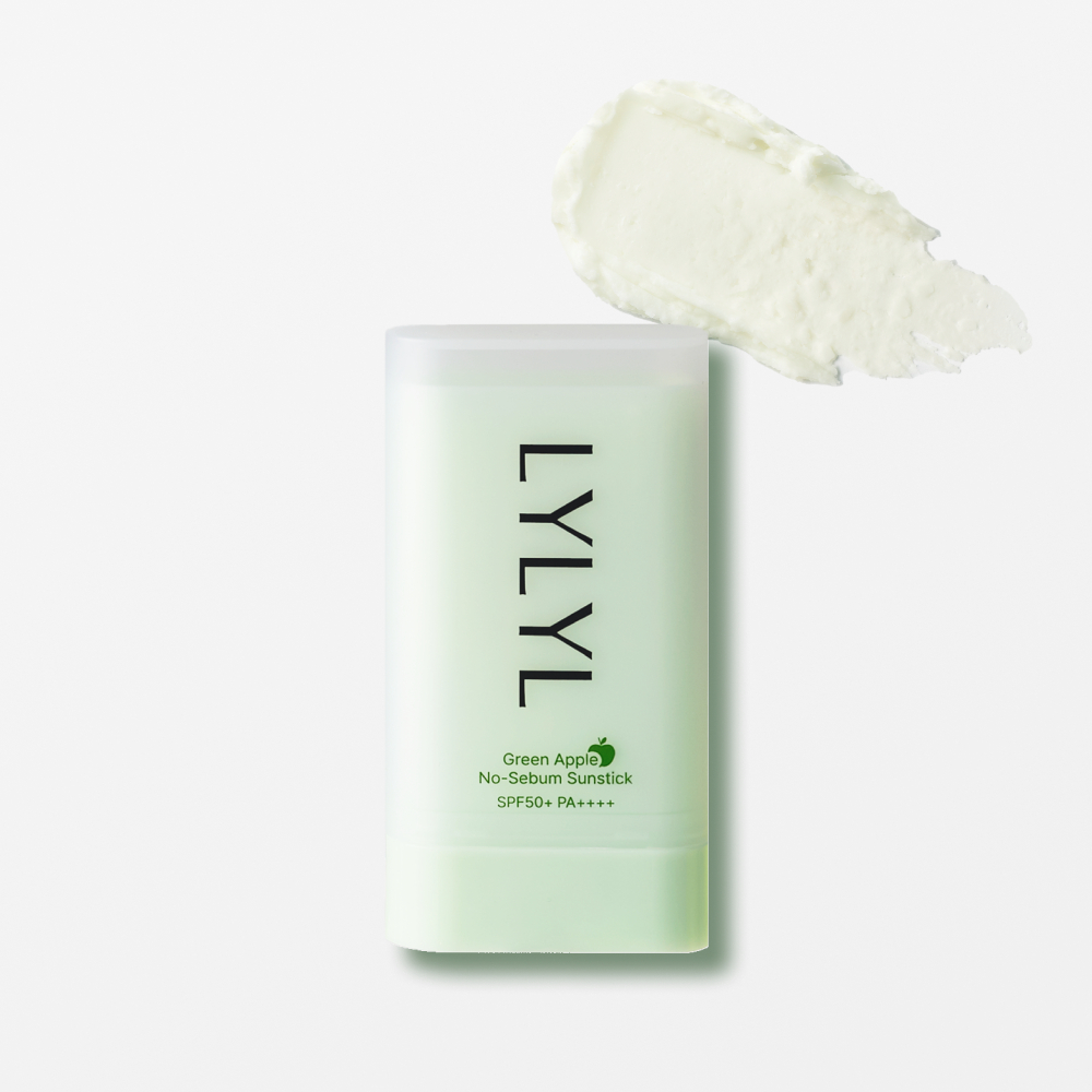 [LYLYL] Green Apple No Sebum Sun Stick 18.5g x 1 Stick, Pore Care Matte Finish Portable Sunscreen No
