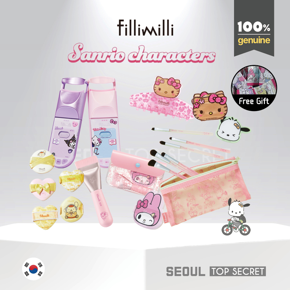 [Fillimilli] Sanrio K-LIFE EDITION / Charmmykitty EDITION (Puff, Eyelash Curler, Brush, Keyring)