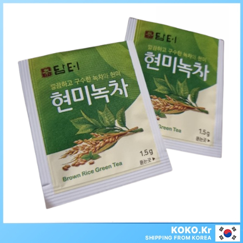 Damteo Brown Rice Green Tea 1.5g x 50ea(ไม่มีกล่อง) พร้อม FREEBIES