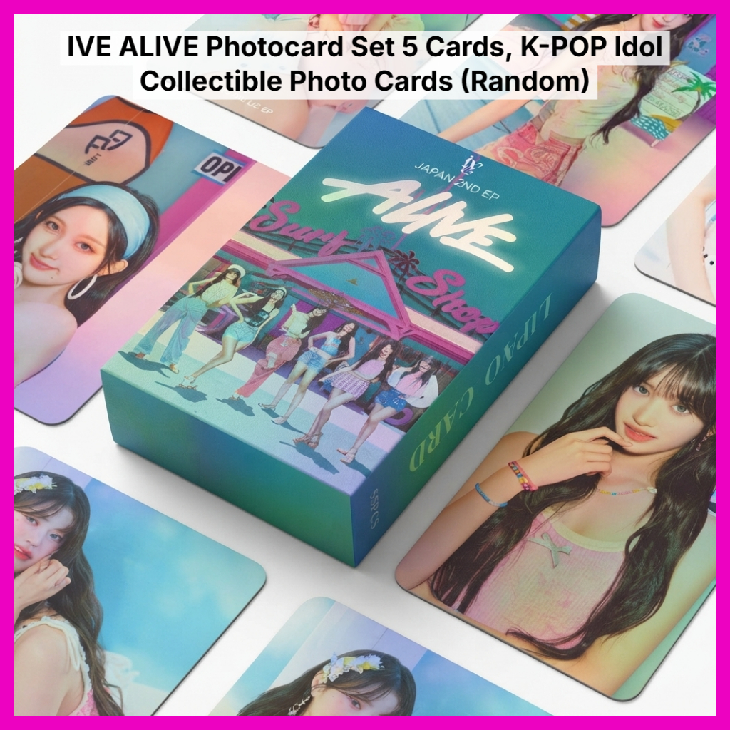 [hot item] IVE ALIVE Photocard Set 5 ใบ, การ์ดรูปถ่ายสะสมไอดอล K-POP (สุ่ม)