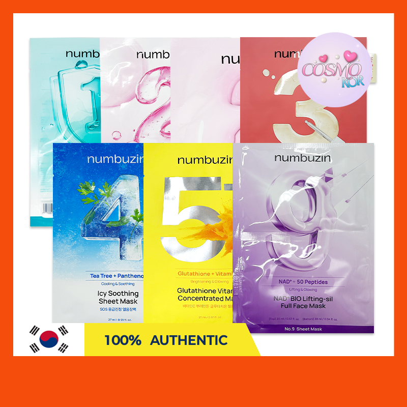 numbuzin No.1,2,3,4,5,9 Sheet Mask 1ea