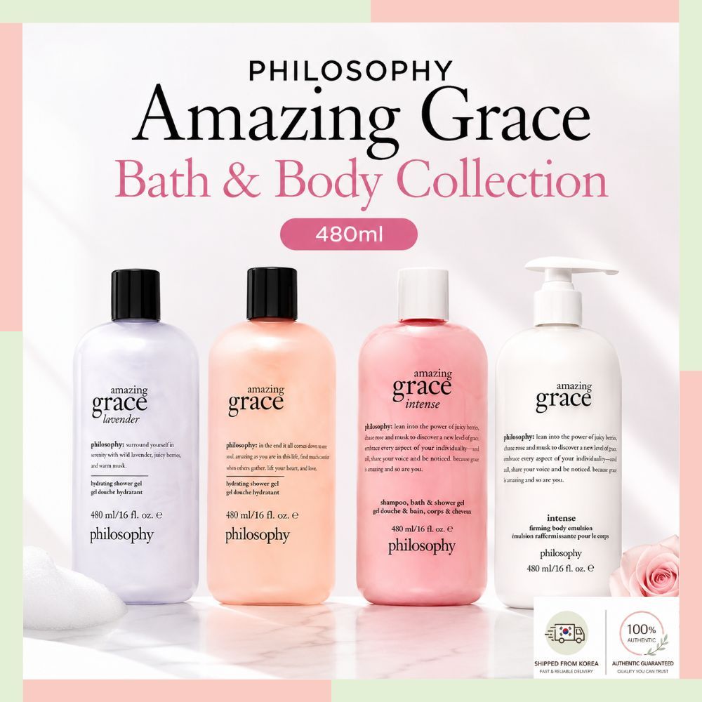 PHILOSOPHY Amazing Grace Bath & Body Collection 480ml / เจลอาบน้ําและครีมอาบน้ํา