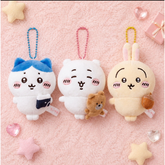Chikawa Hachiware Usagi ของแท้ความเครียดบรรเทา Ball ตุ๊กตาพวงกุญแจ 9 ซม.น่ารักกระเป๋า Charm ตุ๊กตาของเล่น