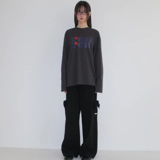 [RONRON] Pattern Logo Long Sleeve / 2colors