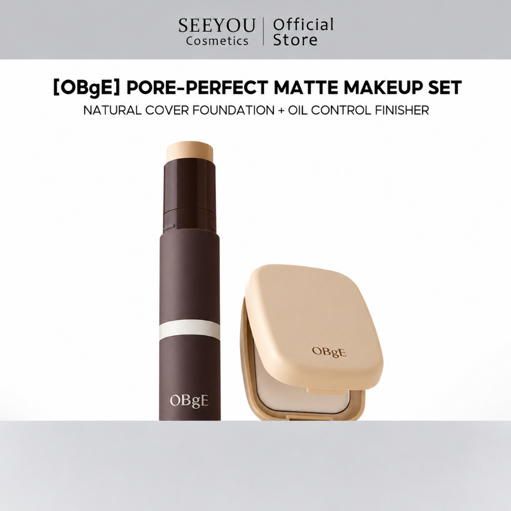 [OBgE] Pore-Perfect Matte Makeup Set (รองพื้น Natural Cover + Oil Control Finisher)