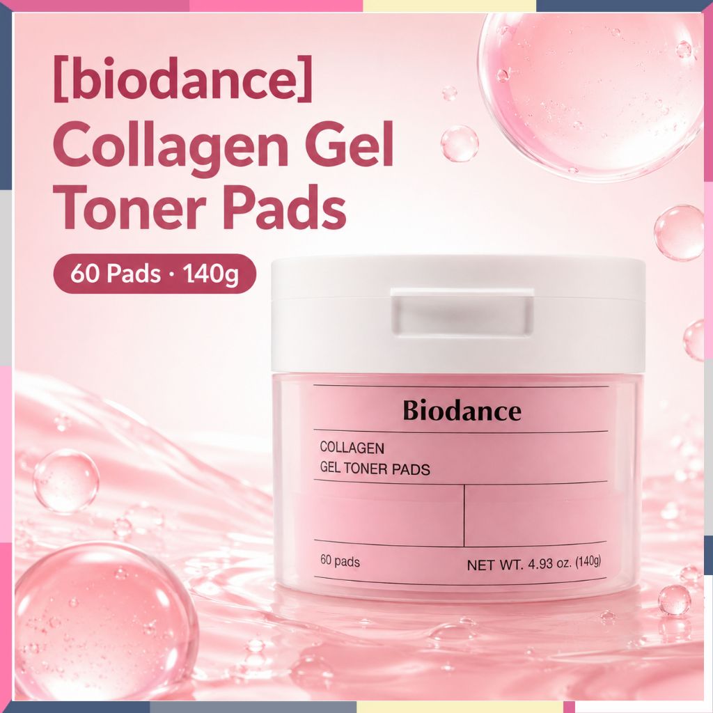 [biodance] Collagen Gel Toner Pads, 140g, 60 แผ่น / โทนเนอร์เกาหลี / Collagen Infusion / ของแท้ 100%
