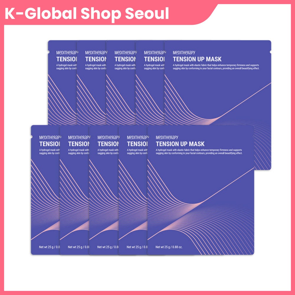 MEDITHERAPY Tension Up Mask 10 แผ่น | Triple Lifting Hydrogel Face Contour Firming Mask
