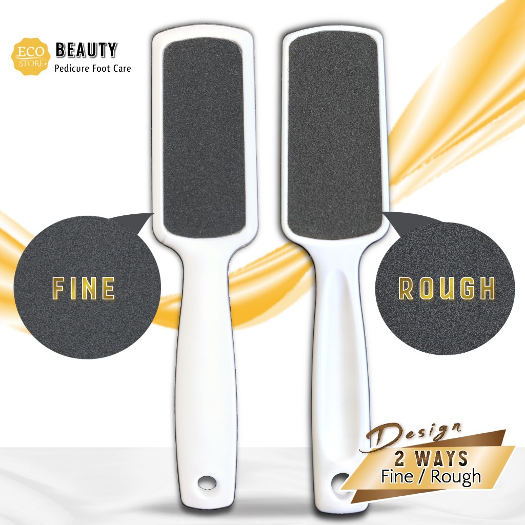 Eco-Store 2 ชิ้นปรับปรุงสองทาง Pedicure Foot Care เครื่องมือแคลลัสและ Dead Skin Remover (20x4.5 ซม.)