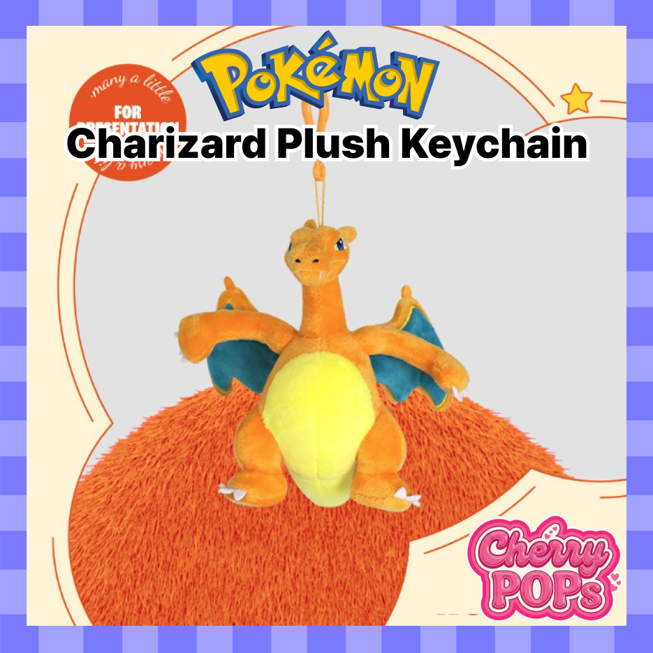 [Pokémon] พวงกุญแจตุ๊กตา Charizard อย่างเป็นทางการ 13 ซม | กระเป๋าของเล่นตุ๊กตามังกรไฟน่ารักอุปกรณ์เสน่ห์ | ส่งจากเกาหลี